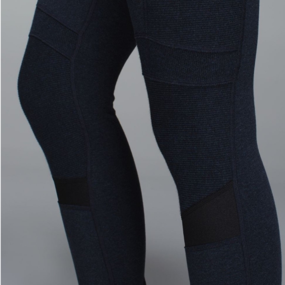 Lululemon Motivate Pants Leggings 8 Inkwell Navy Faux Jeans - Picture 12 of 12